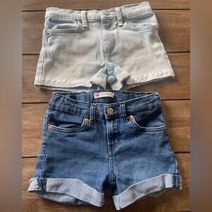 Levi’s Girl Shorts, 2 Pairs, Used, Sizes as shown on Pictures